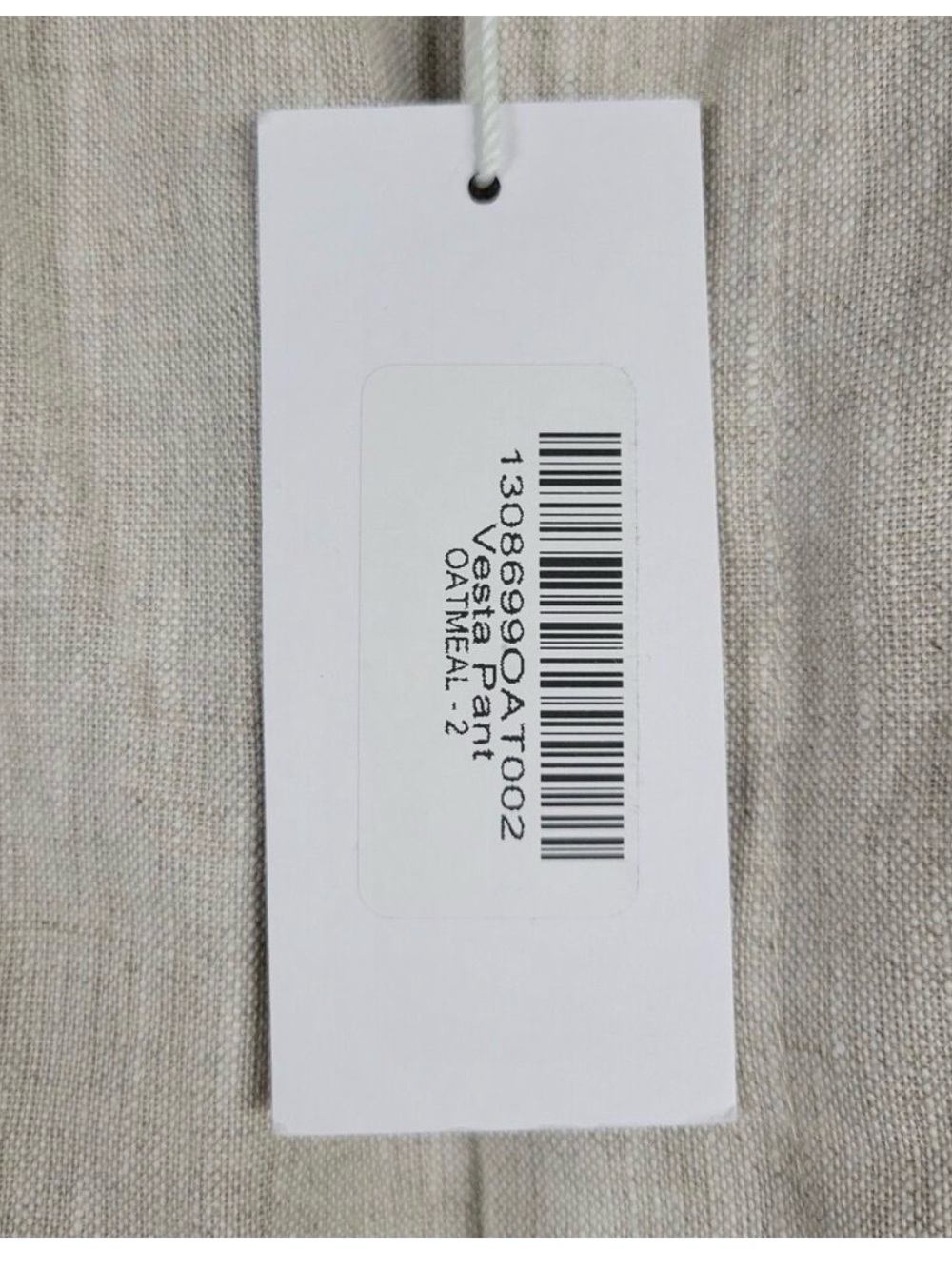 NWT REFORMATION Oatmeal Vesta Linen Pleated High Rise Pant Beachy Coastal SIZE 2 - Picture 3 of 8